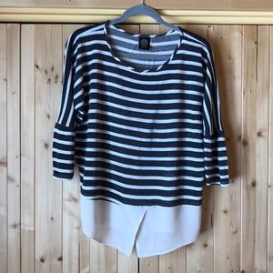 Bobeau Striped Tunic